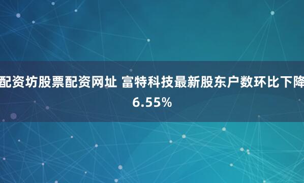 配资坊股票配资网址 富特科技最新股东户数环比下降6.55%